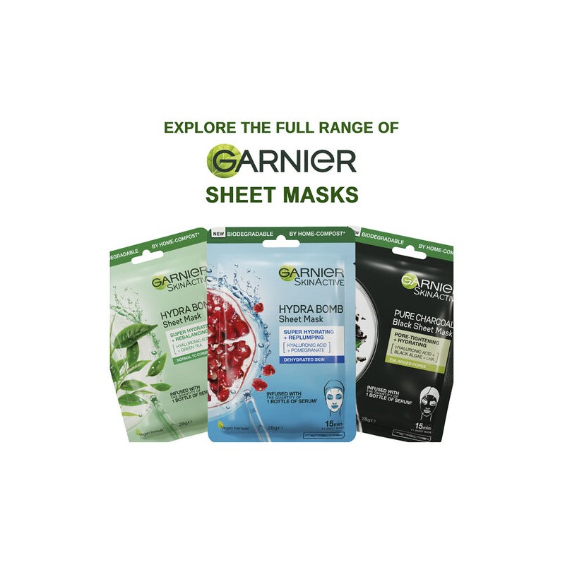 Garnier Pure Charcoal Hyaluronic Acid + Black Algae Sheet Mask