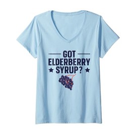 Womens Got Elderberry Syrup? - Elderberry V-Neck T-Shirt