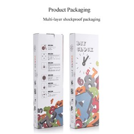 THIDARGO 3D DIY Wall Clock Arabic Numerals Clock Frameless Mirror Surface Wall Sticker Home Decor for Living Room Bedroom(Not Including Battery) (19-27 Inch, Silver)