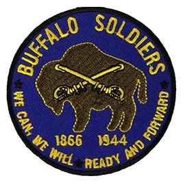 Embroidered Patch - Patches for Women Man - Buffalo Soldiers Round Patch - Color - Veteran Owned Business.