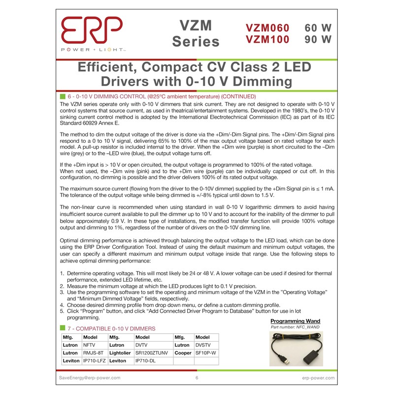 ERP Power Light | VZM100W-24 | Efficient, Compact CV Class