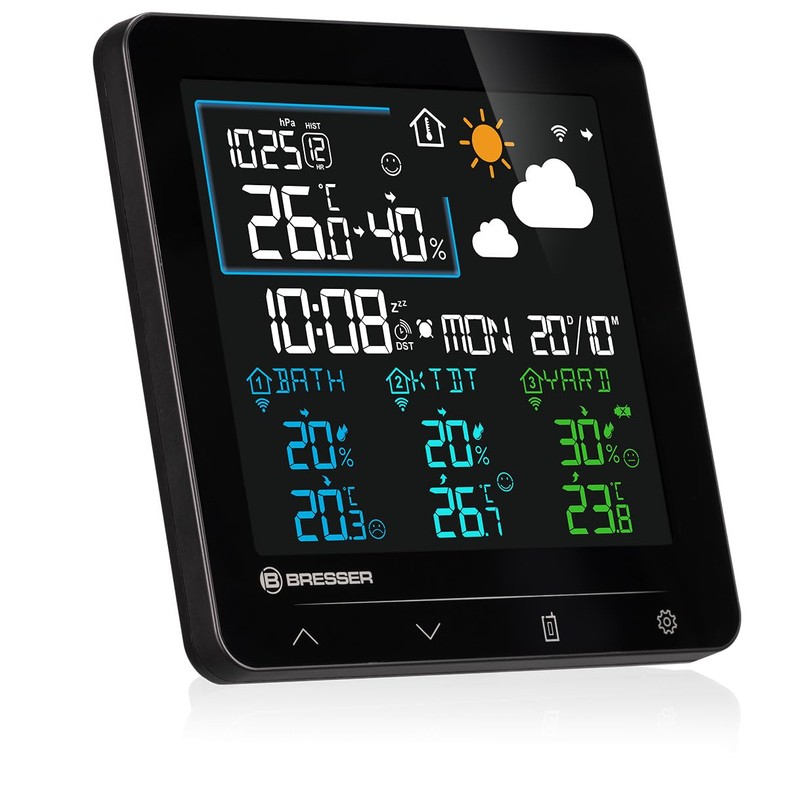 Bresser Quadro Individio NV Weather Station with 3 Outdoor Sensors,
