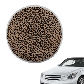 JOAIFO Steering Wheel Sun Shade Cover, Leopard Print Steering Wheel Cover Car Accessories 17 Inch Keep Cooling Universal Automotive Sun Heat Insulation