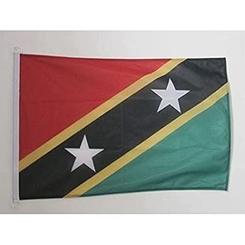 AZ FLAG - Boat Flag Saint Kitts and Nevis - 45 x 30 cm - Federation of Saint Kitts and Nevis Boat Flag 30 x 45 cm Marine Flags - Flags