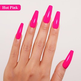 Imtiti Pink Gel Nail Polish, 0.5 Fl Oz Hot Pink Gel Polish Soak Off LED UV Spring Summer DIY Nail Art Starter Manicure Salon