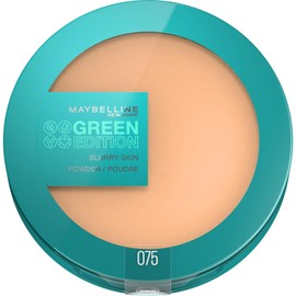 Maybelline New York Mattifying Powder, Moisturising with Pore Refining Effect, Vegan Formula with Natural Ingredients, Green Edition Blurry Skin Powder No. 25, Pack of 1