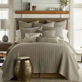 Levtex Home - Mills Waffle - Standard Sham - Waffle - Taupe - Sham (26x20in.) - Cotton