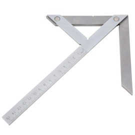 Centering Angle Measuring Ruler, Centering Angle Gauge with High Hardness, Clear Reading for Angle Markings for Hardware Machining for Cylindrical Centering and Marking