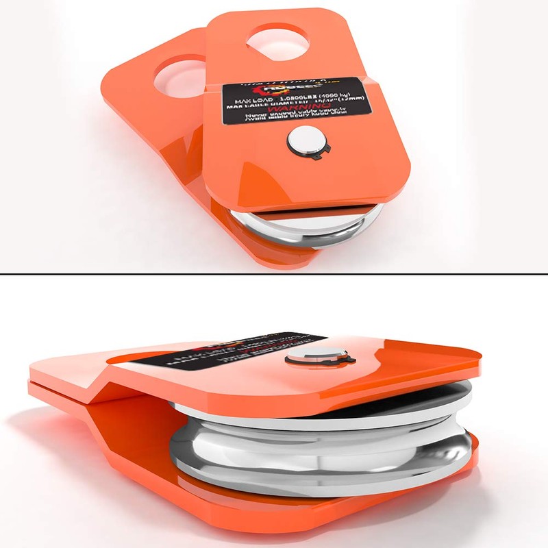 RUGCEL WINCH 4.8T Heavy Duty Recovery Winch Snatch Block,10500lb Capacity