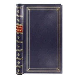 Spiral Bound Photo Album 300 Bi-Directional Memo Pockets Hold 4x6 Photos, Navy Blue
