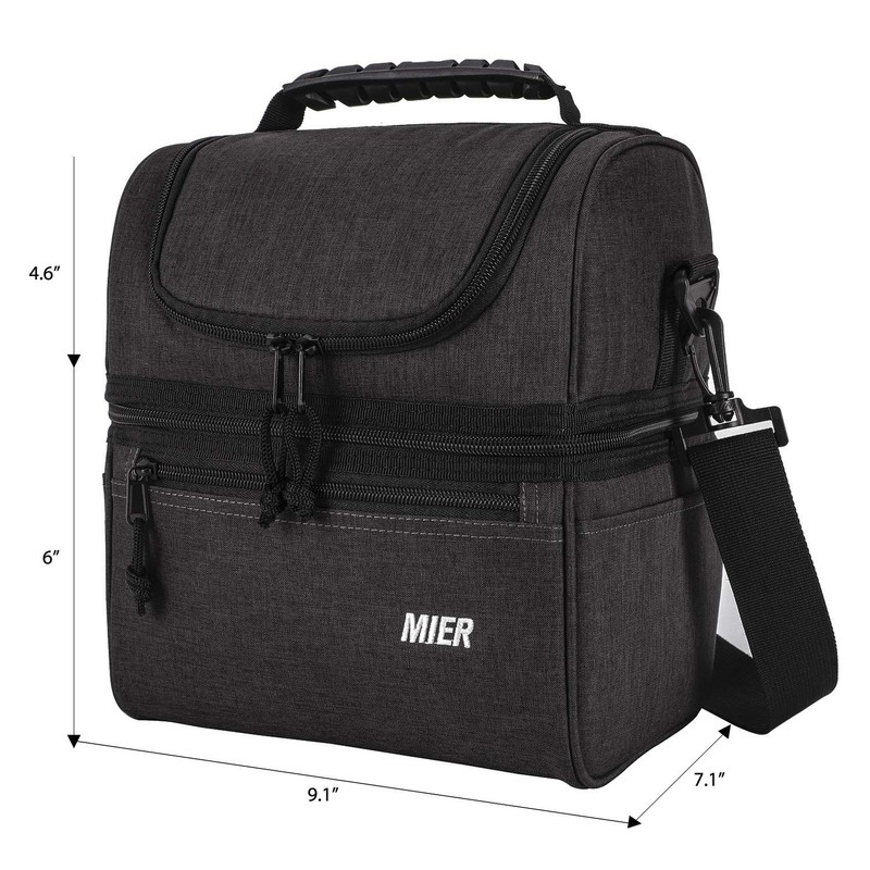 MIER Insulated Lunch Box Insulated Cool Tote Bag Lunch Kit