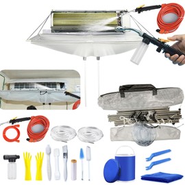 Kikepilm Full Set 20pcsmini Split Cleaning Kit，Mini Split Ac Unit Cleaning Bag(White, Size: 33-122 Cm 15.35-48 Inches