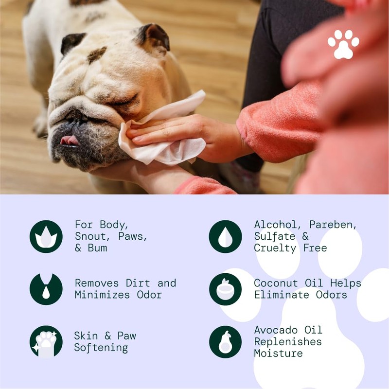 ALŌH Hypoallergenic | All-Natural | Multi-Purpose Pet Wipes. Lavender +