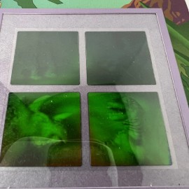 Polaroid Phantagrams 3D Stickers 3-D Dinosaurs Green Krypton Laser Holograms