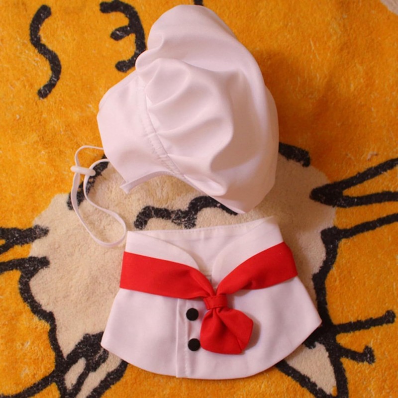 White Pet Hat Chef Appearance Pet Clothing Soft S Dog
