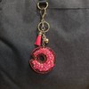 Popfizzy Bling Pink Donut Keychain for Women and Girls, Rhinestone