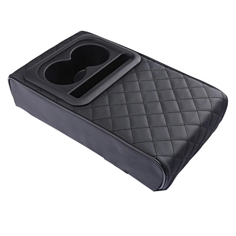 Unbranded Leather Car Center Console Cover with Cup Holders Universal