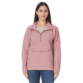 L.L.Bean Women's Birchwood Brushed Waffle Anorak, Washed Orchid