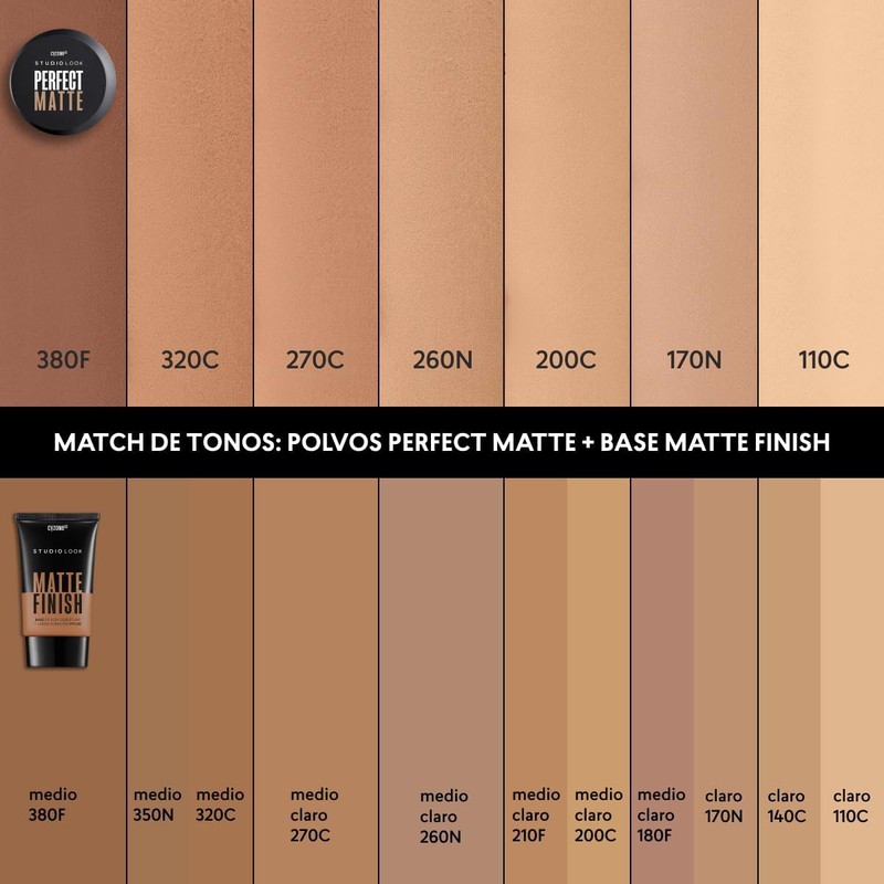 Cyzone – Polvos Compactos Perfect Matte 8 g Alta Cobertura,