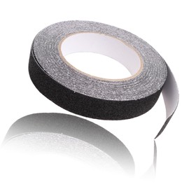 Non-Slip Grip Tape Anti Slip Decking Strips(Black 25mmx10m), Heavy Duty PVC Safety Matting Roll for Skateboard/Stairs/Floor (0.8mm Thick)