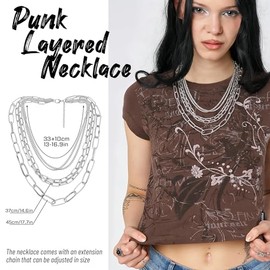 Juego de 31 piezas de disfraz punk para mujer, disfraz gótico Emo Y2k Rock ajustable para fiesta, Halloween, juego de accesorios de punk rock