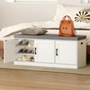 Suuiwau 3-Tier Shoe Storage Bench with Adjustable Shelf, Large Capacity