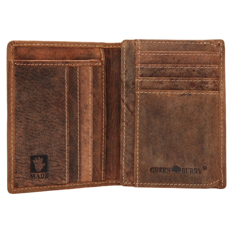 Greenburry Vintage ID Card Holder Folder Leather 11,5 cm