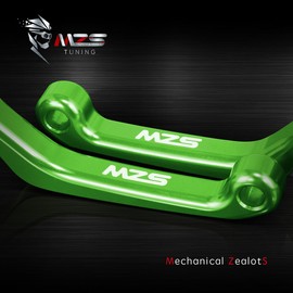 MZS Dirt Bike Clutch Brake Levers Pivot Adjustable CNC Green Compatible with KX250F 2013-2019 | KX450F 2013-2018 | KX250 2019-2020