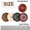 40pcs Round Wood Buttons 4 Holes for Sewing Clothing,Sewing Buttons