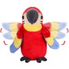 FakeFace Funny Talking Parrot Talking Plush Toy, Repeat Function, Cuddly
