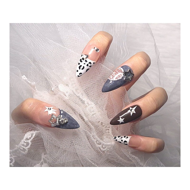 [In-store special discount] The ultimate trendy Y2K denim handmade nail