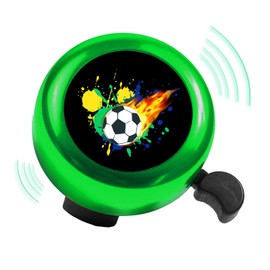 YOUYIKE Green Bicycle Bell, Bicycle Bell Children Boys Bicycle Accessories, Beautiful Loud Sound Clear, Bell for Girls Gift for Birthday, Christmas, Children's Bicycle Balance Bike Accessories