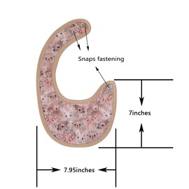 Maiwa 6 Pack Waterproof Cotton Baby Bibs for Girls Boys for Drooling Eating with Adjustable Buttons