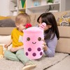 Tutukyle Bubble Tea Cuddly Toy Plush Cushion (Pink, 35 cm)