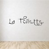 La Toilette Wall Decals Stickers, Black, 60"