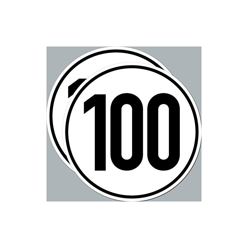 GreenIT Sticker 100 km/h 20 cm Speed Sign for Tractor