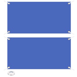 PATIKIL Blank Banners Signs to Decorate 2'x4' Sublimation Blue Banner with Hanging Rope for Business Outside Outdoor Wall, 2 Set