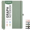 AHGXG Graph Paper Notebook - Spiral Notebook Hardcover Leather Journal