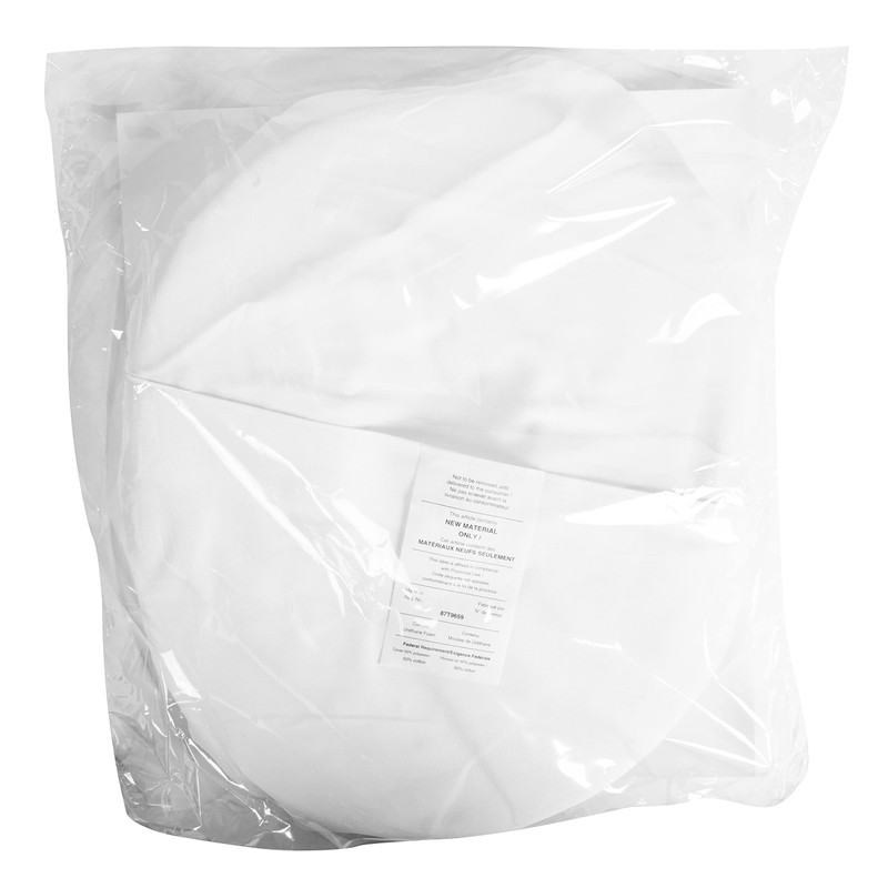 PCP Convoluted Foam Ring, Donut Cushion with Removable Cover, White,