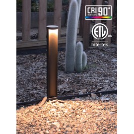 LEONLITE Low Voltage Landscape Lights 5CCT, 5W Anti-Glare LED Pathway Lights, Die-Casted Aluminum Housing, IP65 Waterproof for Outdoor Path Sidewalk Walkway, 1800K-5000K, ETL, Pack of 6