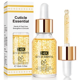 Nail Cuticle Oil 15ml with Organic Vitamin E & B, Cuticle Oil for Nails, Jojoba Nail Cuticle Oil,Nail Oil Soothe Moisturize with Dropper Design for Dry Rough Nail Care Repair