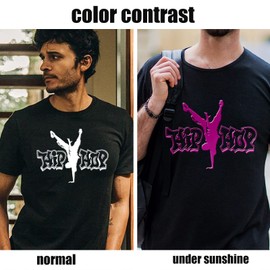 TransWonder UV Color Changing Puff Vinyl Heat Transfer 3D Foaming Heat Transfer Vinyl - 6 Sheets Color Changing Puff Vinyl 12" x 10" for Cricut Heat Press DIY Tshirts(3 Colors)