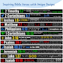 kilofly 12-Pack Christian Bible Verse Silicone Wristbands Scripture Bracelets