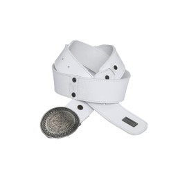 Cipo & Baxx CG198 Men's Leather Belt Accessory Design Unusual Clasp, Cg123-White