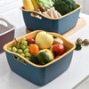 LNQ LUNIQI Double-layer Draining Basket Plastic Fruits Vegetable Washing Basket
