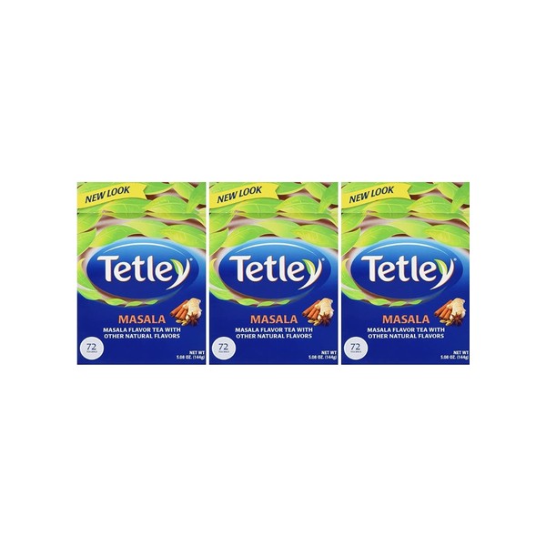 Tetley Tea, Masala, 72-Count Tea Bags (Pack of 3)