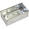 Eagle Two Gang Zinc Plated Metal Back Box. 47mm