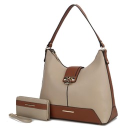 MKF Collection Hobo Bag for Women & Wristlet Wallet Set, Vegan Leather Handbag Purse Set, Shoulder bags by Mia K