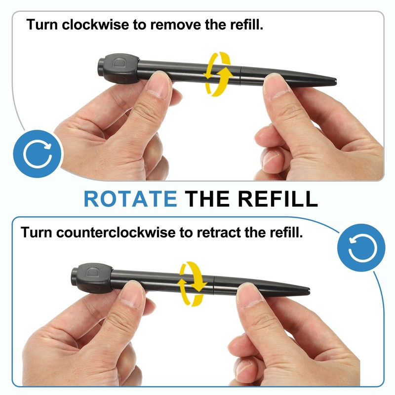 PATIKIL 4PCS Funny Rollerball Pens, 0.5mm Interesting Writing Pen Black