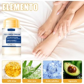 2PCS Crema Hidratante para Pies, Exfoliating Moisturizing Foot Ointment con urea 42, Crema Para Eliminar Callos para manos, codos y pies secos y agrietados (40 g)